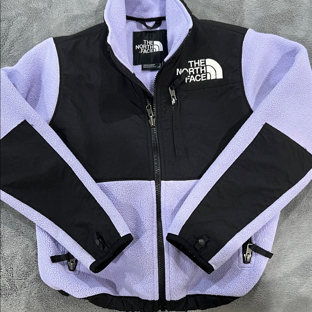 The North Face Kids' Denali Lavender and Black Fleece Jacket